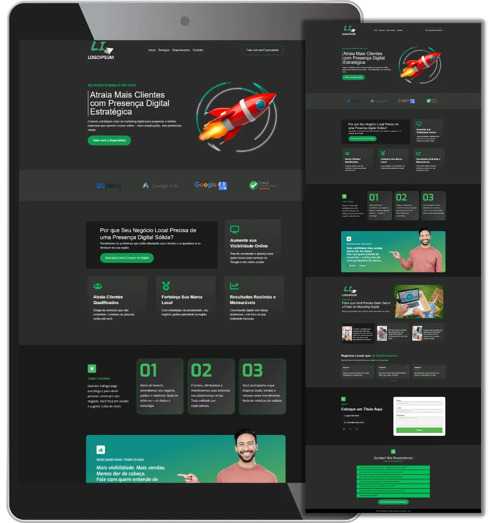 Landing Page Americana
